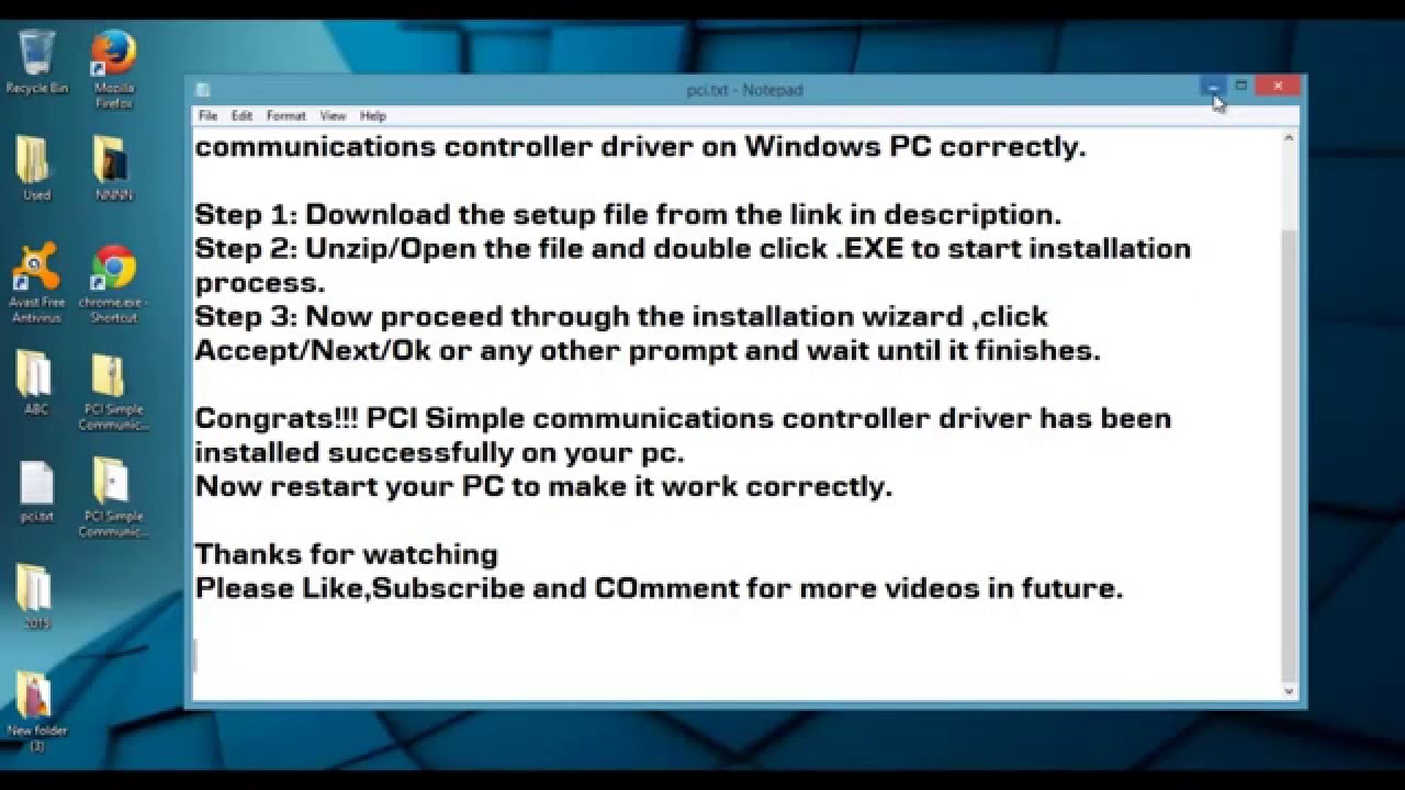 Pci simple communication controller drivers download